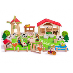 Ferme avec figurines, animaux et accessoires