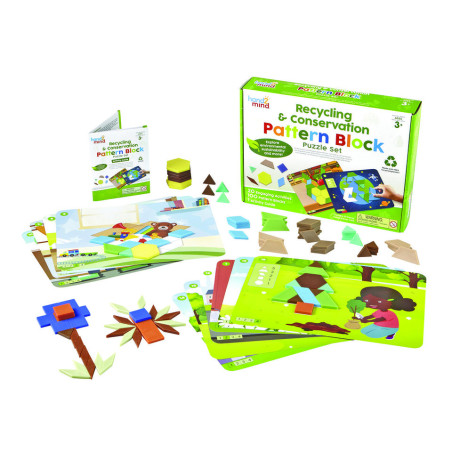 Kit de puzzles de formes en plastiques Recyclage et conservation