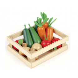 lot de légumes / accessoires pour étal de la marchande BOIS