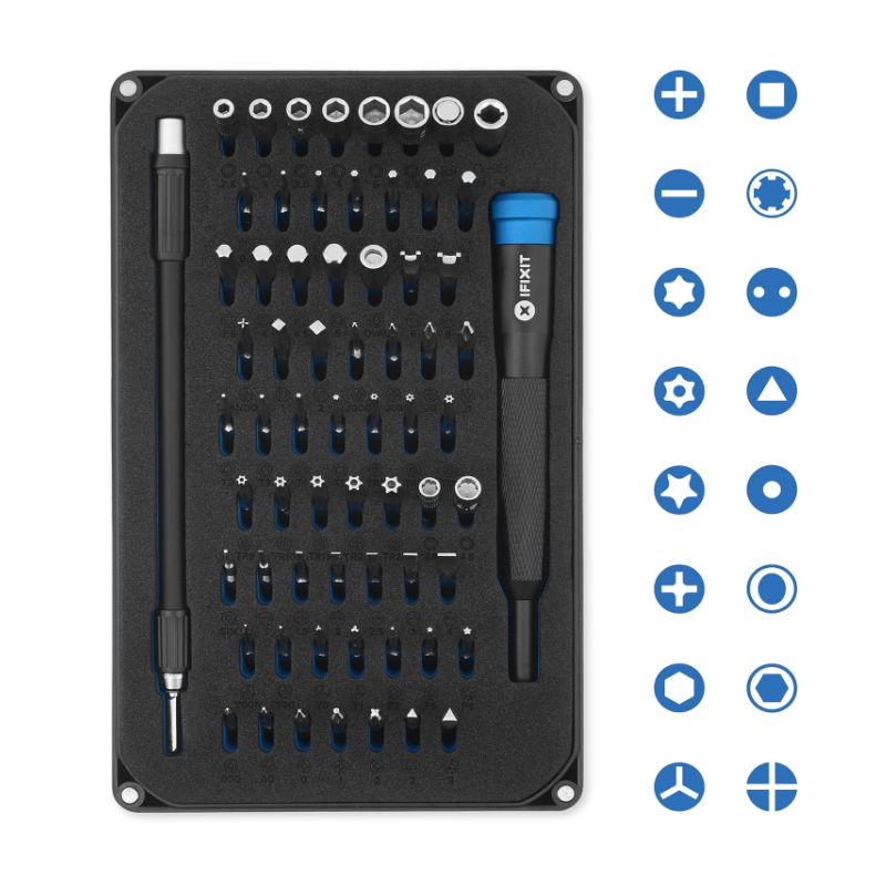 Kit de tournevis 64 embouts