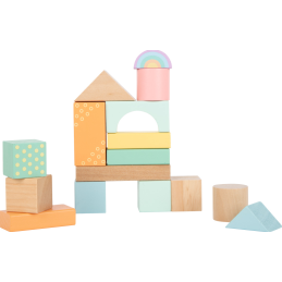 Blocs de construction en bois Pastel