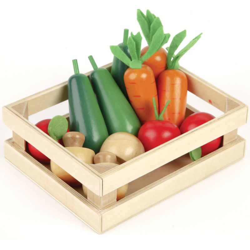 Lot de légumes / accessoires pour étal de la marchande BOIS