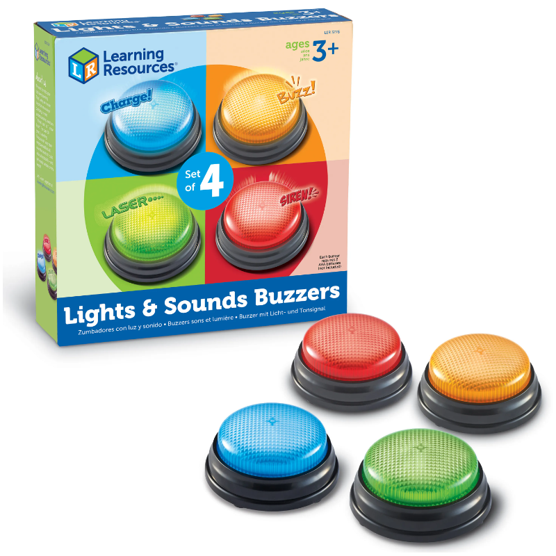 Buzzers sons et lumière (jeu de 4)