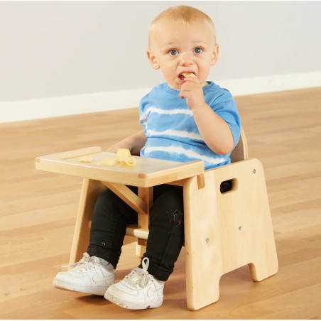 Chaise d’alimentation en bois pour bébés