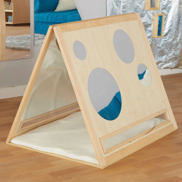 Miroir triangle en bois pour tout-petits