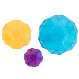 Rochers de couleurs rayonnantes 3pcs